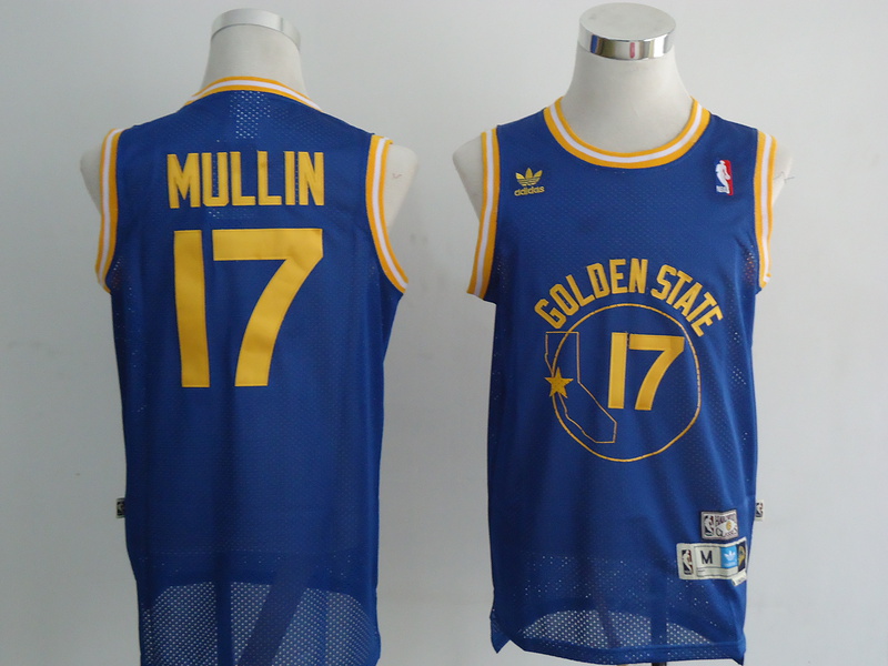 NBA Golden State Warriors 17 Chris Mullin Soul Throwback Swingman Blue Jersey